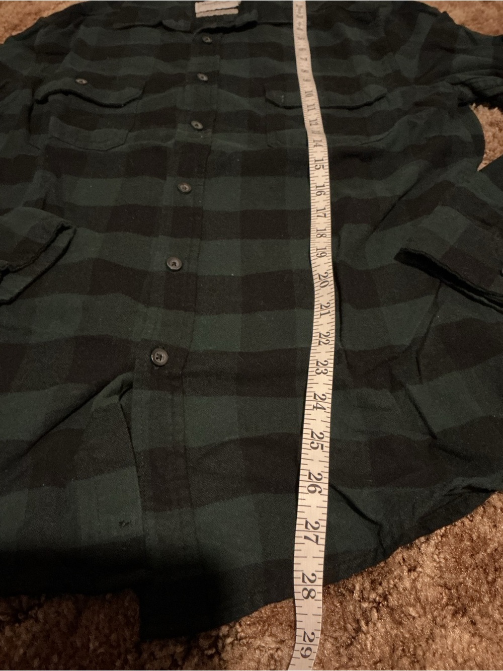 Goodfellow & Co Green and Black Plaid Button-Down Shirt - Picture 4 of 5